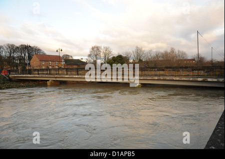 Überschwemmungen in Norton bei Derwent, North Yorkshire, Dezember 2012 Stockfoto