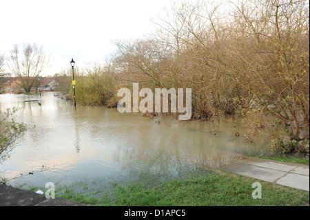 Überschwemmungen in Norton bei Derwent, North Yorkshire, Dezember 2012 Stockfoto