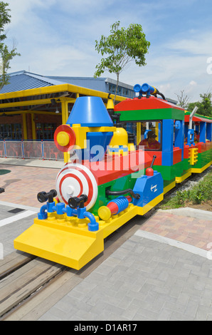 Der Lego-Zug bei Legoland, Malaysia Stockfoto