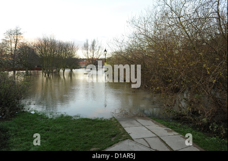 Überschwemmungen in Norton bei Derwent, North Yorkshire, Dezember 2012 Stockfoto