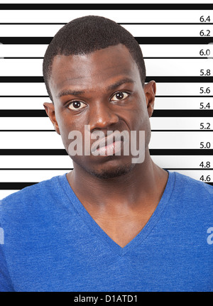 Porträt wütend afroamerikanische Jüngling Höhe Diagramm Stockfoto