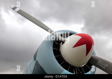 Nahaufnahme einer alten russischen Flugzeug propeller Stockfoto