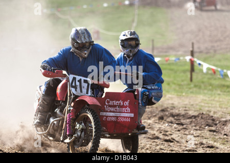 Seitenwagen Motocross beim Goodwood Revival Stockfoto