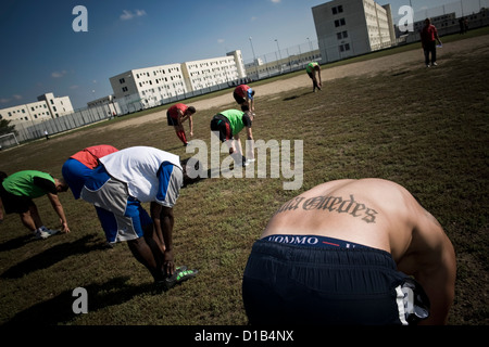 Bollate Gefängnis, Training der Fußball-Nationalmannschaft Stockfoto