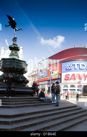 London, Vereinigtes Königreich, Shaftesbury-Gedenkbrunnen am Piccadilly Circus Stockfoto