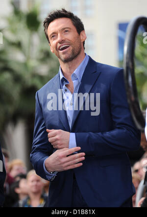 Hollywood, USA. 13. Dezember 2012. Schauspieler Hugh Jackman geehrt mit einem Stern auf dem Hollywood Walk of Fame, Hollywood, USA 13. Dezember 2012. Bildnachweis: Sydney Alford / Alamy Live News Stockfoto