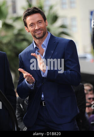 Hollywood, USA. 13. Dezember 2012. Schauspieler Hugh Jackman geehrt mit einem Stern auf dem Hollywood Walk of Fame, Hollywood, USA 13. Dezember 2012. Bildnachweis: Sydney Alford / Alamy Live News Stockfoto