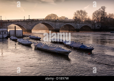 Richmond Bridge an der Themse, Richmond Upon Thames, England Stockfoto