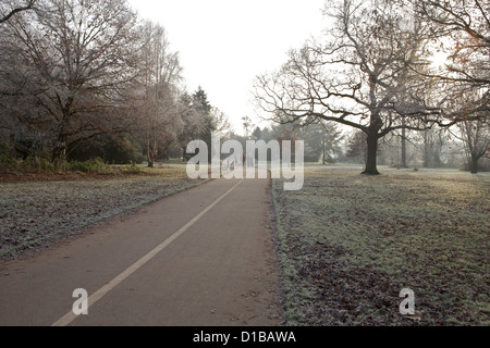 Solihull Parks, Brueton und Malvern während kalten Winterwetter in frost Stockfoto