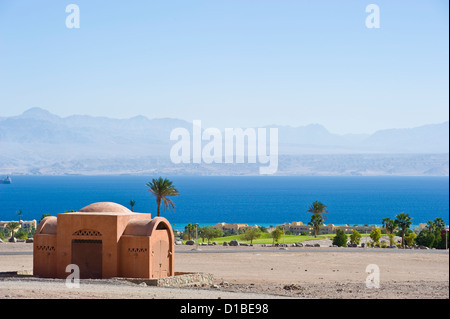 Hotelanlagen und Golfplatz in Taba Heights, Sinai-Halbinsel, Ägypten am Golf von Aqaba Stockfoto