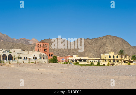 Hotelanlagen und Golfplatz in Taba Heights, Sinai-Halbinsel, Ägypten am Golf von Aqaba Stockfoto