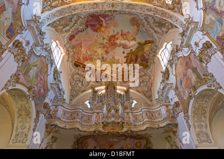 Steingaden, Oberbayern, St. Johannes der Täufer Abteikirche, Bayern, Deutschland. Stockfoto