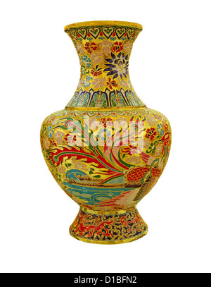 chinesische Vase auf der Ebene Boden zurück Stockfoto