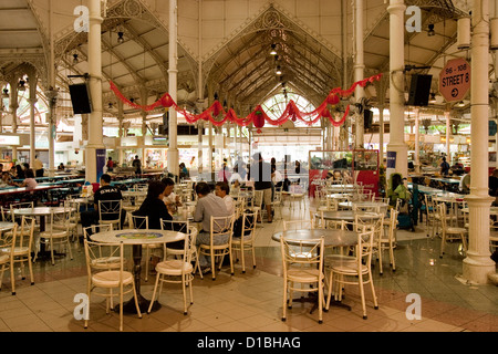 Lau Pa Sat Food Court, Singapur Stockfoto