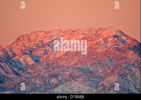 Ladron Berg im Morgengrauen von Ladd S Gordon Verwaltungsbereich, Bernardo, New Mexico, USA Stockfoto