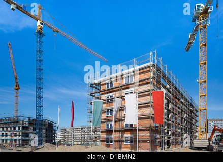 Krane auf der Baustelle Stockfoto