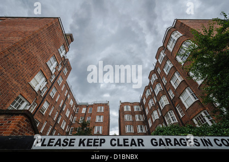 London-typischen roten Backstein-Häuser. England. Stockfoto