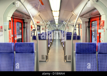 Berlin, Deutschland, leeren Eisenbahnwaggon Stockfoto