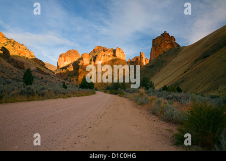 OR00849-00... OREGON - Straße durch die gewundenen Leslie Gulch. Stockfoto