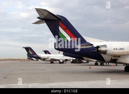 Budapest, Ungarn, Malev-Automaten am Flughafen in Budapest Stockfoto