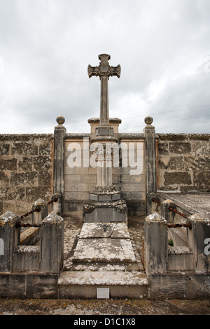 Alcudia, Mallorca, Spanien, Grab auf dem Stadtfriedhof Stockfoto