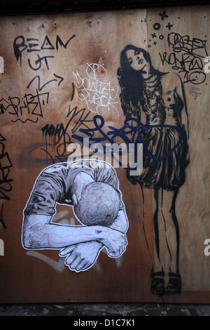 Streetart im Londoner East End Stockfoto