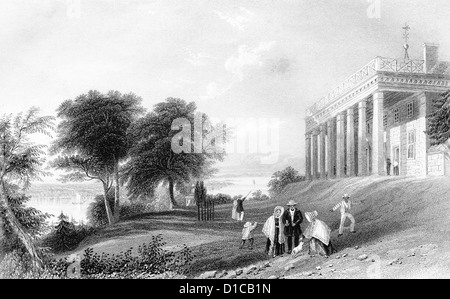 Das Haus in Mount Vernon war Heimat von George Washington von 1747 bis zu seinem Tod im Jahre 1799. Stockfoto