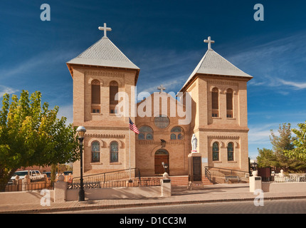 Basilika San Albino auf Mesilla Plaza in Stadt von Mesilla in der Nähe von Las Cruces, New Mexico, USA Stockfoto