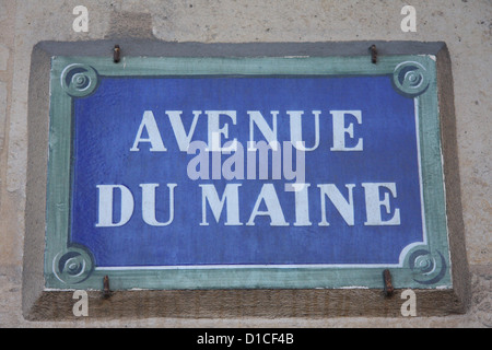 Maine Avenue in Paris Stockfoto