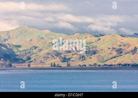 Blick über Poverty Bay, Gisborne, Nordinsel, Neuseeland. Stockfoto