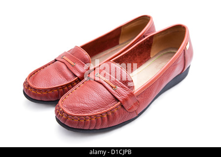 weibliche rote Schuhe Stockfoto