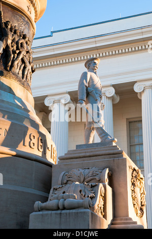 Fragment der Alabama Confederate Monument auf dem Montgomerys Capitol Hill, Montgomery, Hauptstadt des US-Bundesstaat Alabama, USA Stockfoto