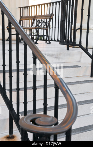 Skizzieren Sie mit Treppen und Geländer von Montgomery, Alabama State Capitol Building, Hauptstadt der US-Bundesstaat Alabama, USA Stockfoto