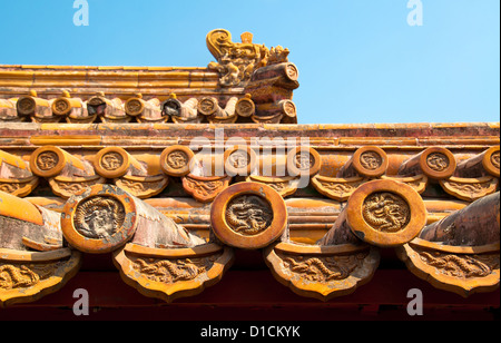 Orange Ziegeldach in die verbotene Stadt, Beijing Stockfoto