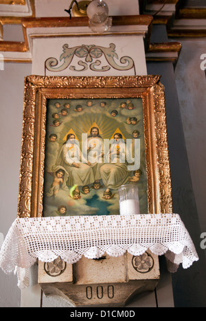 Nuestra Senhora del Rosario Kirche in Xochimilco - Jesus Picture - Mexiko-Stadt DF Stockfoto