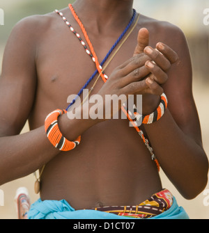 Samburu Mann-Nahaufnahme Stockfoto