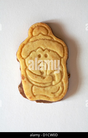 Cadbury festliche Freunde Keks - Schneemann isoliert auf weißem Hintergrund Stockfoto