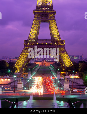 Eiffelturm gesehen von den Palais de Chaillot, Paris, Frankreich Stockfoto