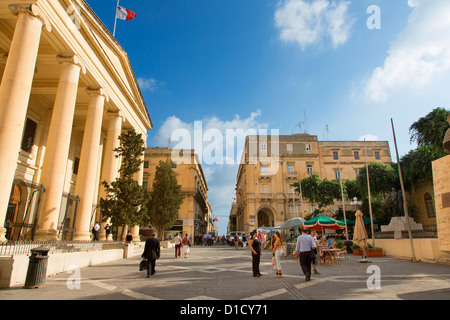 Straßenszene in Valletta Malta Stockfoto