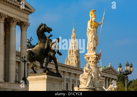 Österreich, Wien, österreichische Parlamentsgebäude Stockfoto