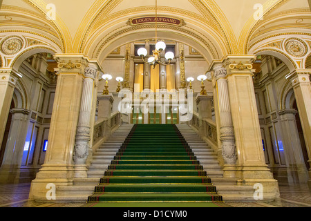 Wiener Staatsoper, der Haupthalle Stockfoto