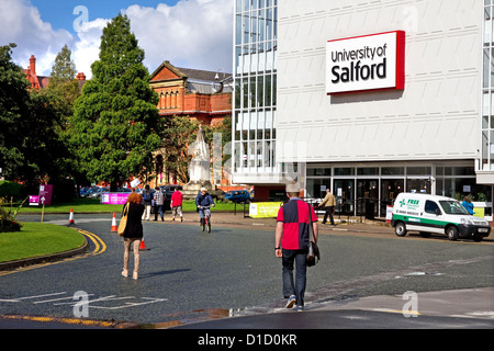 Peel Park Campus (Hauptcampus), (Maxwell Gebäude), University of Salford, Salford, Greater Manchester, England, UK Stockfoto