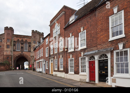 Georgianische Architektur in Edgar St, Stadt von Worcester, Worcestershire, England, UK Stockfoto