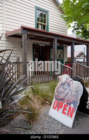 National Museum of Sheep und Shearing, Masterton, Neuseeland, Nordinsel.  Früher bekannt als das Scheren Discovery Centre. Stockfoto
