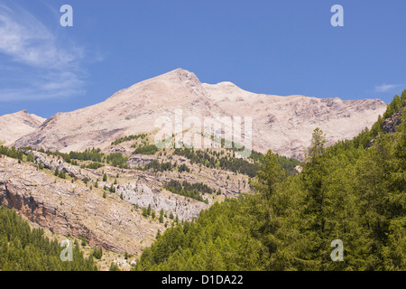 Die Südalpen im Parc national du Mercantour in der Nähe von Allos. Stockfoto