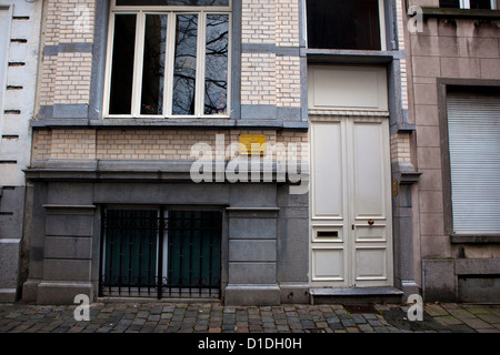 Geburtsort von Schauspieler und humanitäre Audrey Hepburn, 48 Rue Keyenveld, Ixelles Brüssel. Stockfoto