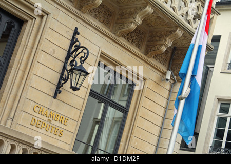 Das Luxemburger Parlament (Chambre des Députés / der Abgeordnetenkammer), Luxemburg-Stadt Stockfoto