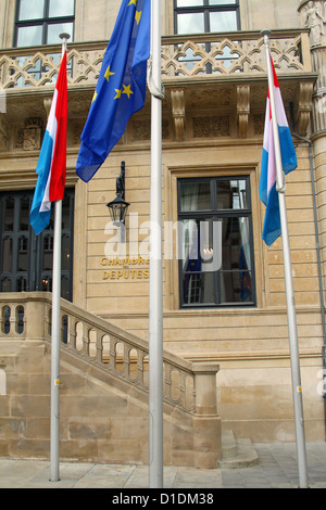 Das Luxemburger Parlament (Chambre des Députés / der Abgeordnetenkammer), Luxemburg-Stadt Stockfoto