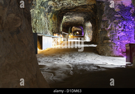 In den Bock-Kasematten: Befestigung Tunnel in Luxemburg-Stadt Stockfoto