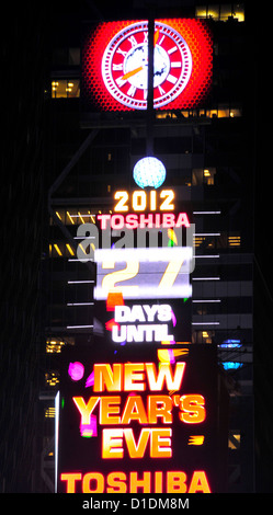 Times Square, 42. Straße 2012-2013, Ball Drop, Countdown-Kalender, Broadway, Manhattan, New York City, USA Stockfoto